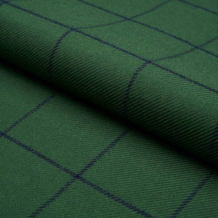 Schumacher Bancroft Wool Plaid Green Fabric Sample 66776