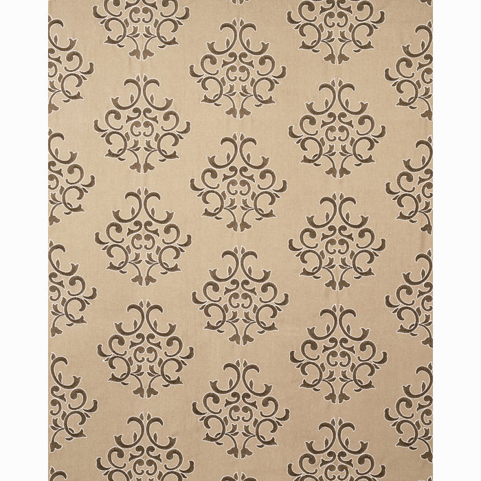 Schumacher Byron Embroidered Wool Buckskin Fabric 66831