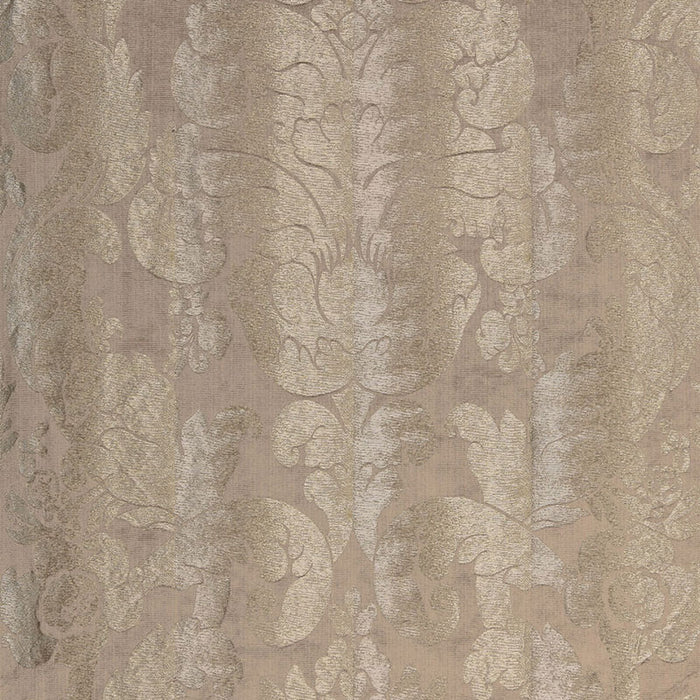 Schumacher Zelda Damask Pewter Fabric Sample 66840