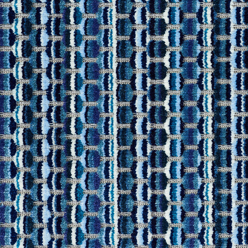 Schumacher Downtown Velvet Indigo Fabric 66913