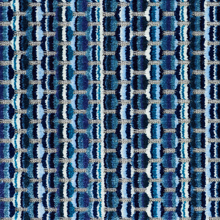 Schumacher Downtown Velvet Indigo Fabric Sample 66913