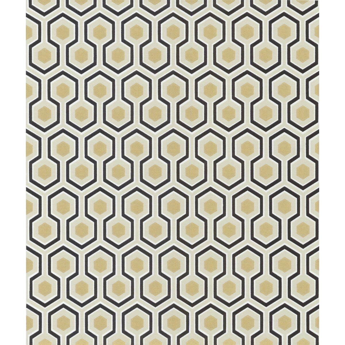 Cole & Son Hicks Hexagon Black/G Wallpaper Sample 66/8056.CS.0