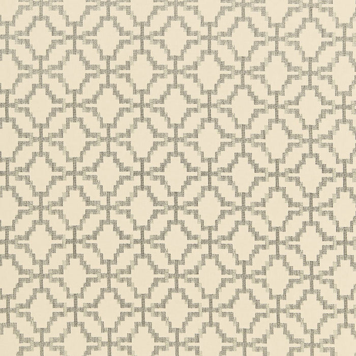 Schumacher Sarana Linen Embroidery Oatmeal Fabric Sample 67011