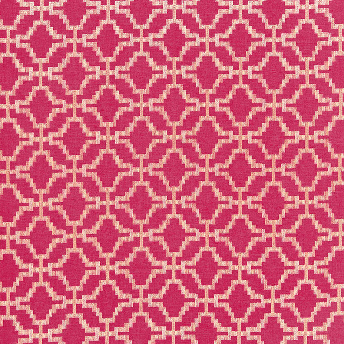 Schumacher Sarana Linen Embroidery Raspberry Fabric Sample 67012