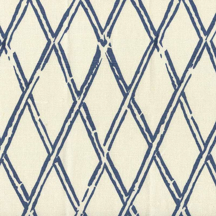 China Seas Lyford Diamond Bamboo Navy Fabric 6710-02