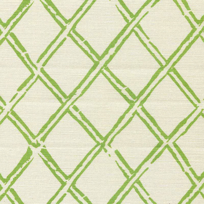 China Seas Lyford Diamond Bamboo Jungle Green Fabric Sample 6710-04