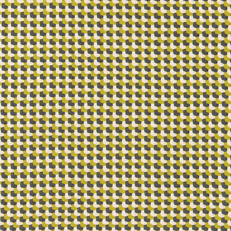 Schumacher Crosstown Weave Citron Fabric 67100