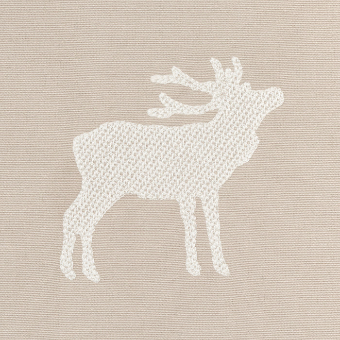 Schumacher Caribou Embroidery Parchment Fabric 67163