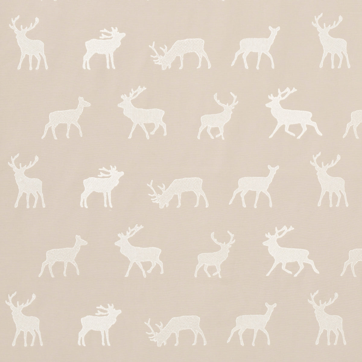 Schumacher Caribou Embroidery Parchment Fabric 67163