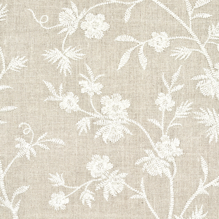 Schumacher Wildflower Embroidery Linen Fabric 67190