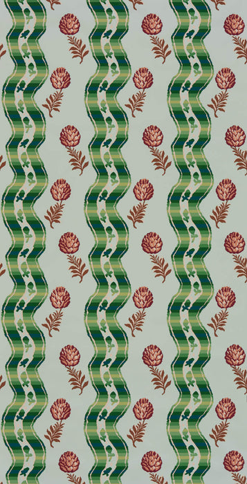 Le Manach Pommes De Pin Celadon Wallpaper LP107004