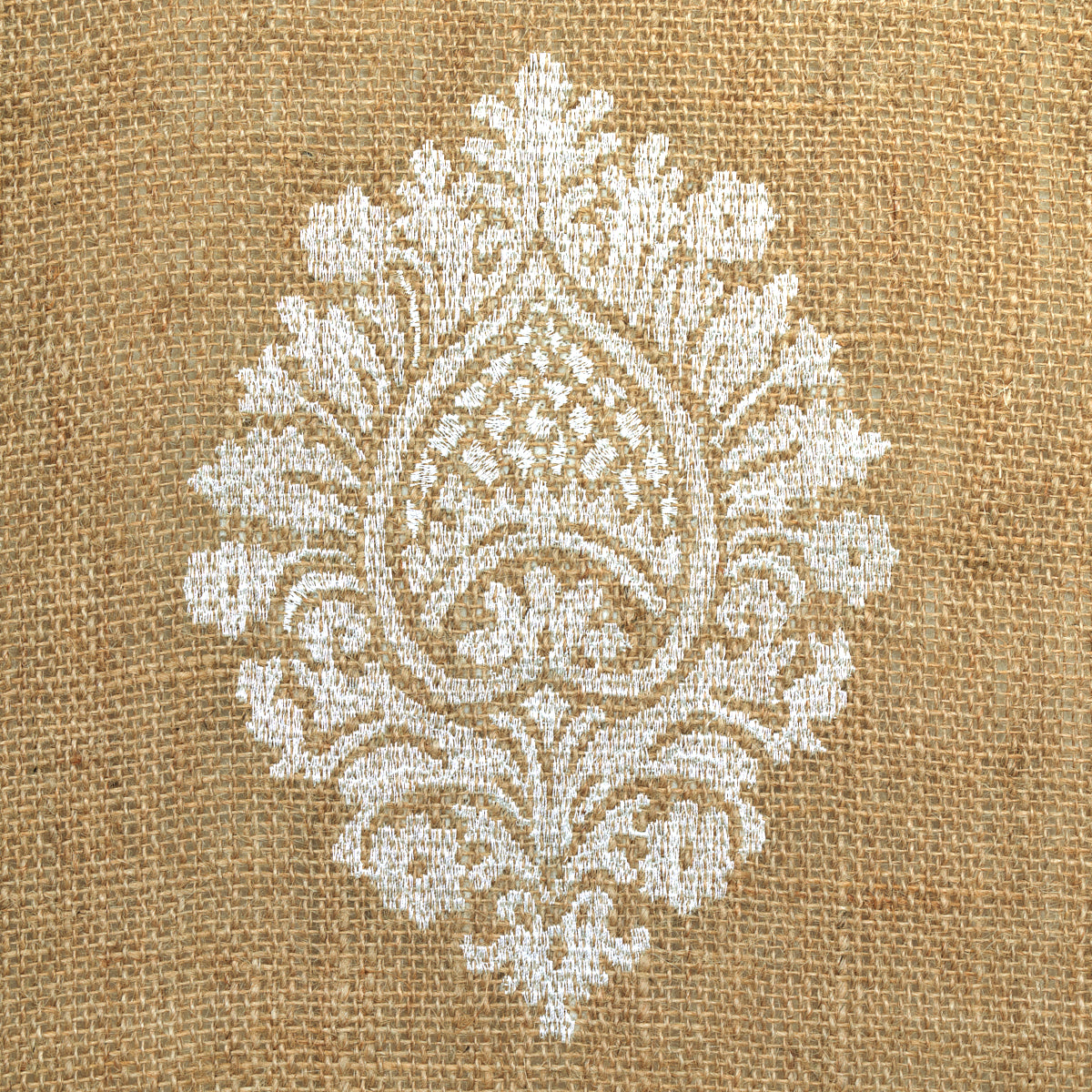 Schumacher Savanna Jute Embroidered Sheer Jute Fabric 67340