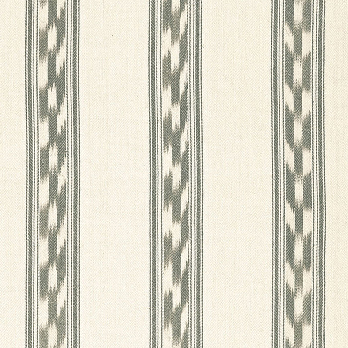 Schumacher Mojave Ikat Stripe Slate Fabric 67512