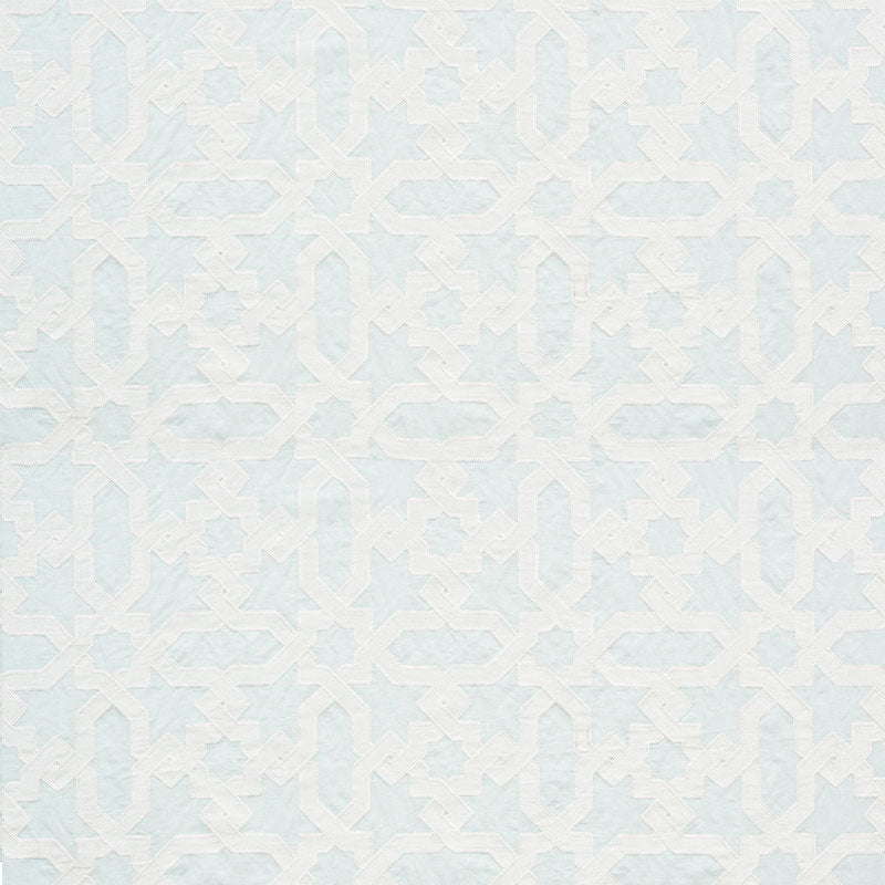 Schumacher Cordoba Embroidery Mist Fabric Sample 67573