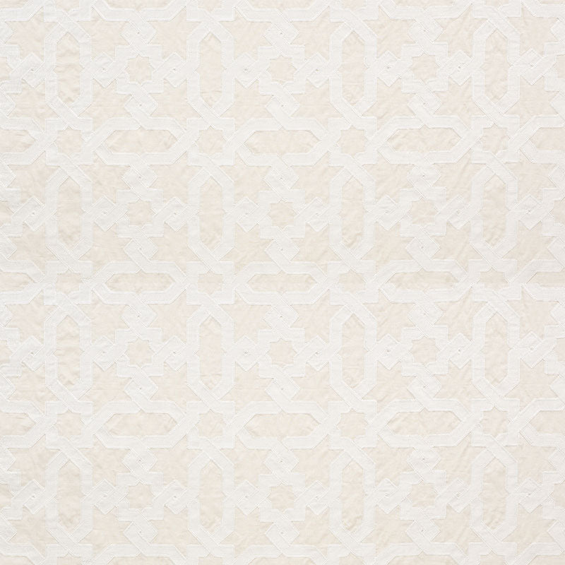 Schumacher Cordoba Embroidery Linen Fabric Sample 67574