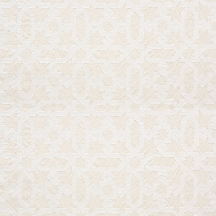 Schumacher Cordoba Embroidery Linen Fabric Sample 67574