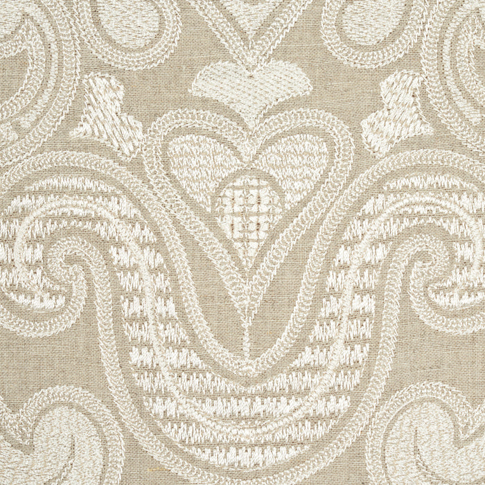 Schumacher Angkor Embroidery Linen Fabric 67581