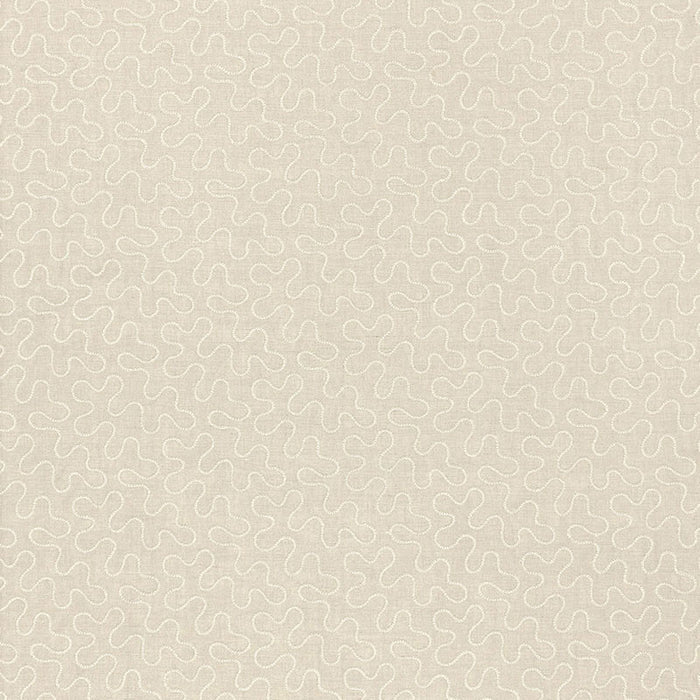 Schumacher Meander Embroidery Linen Fabric 67601