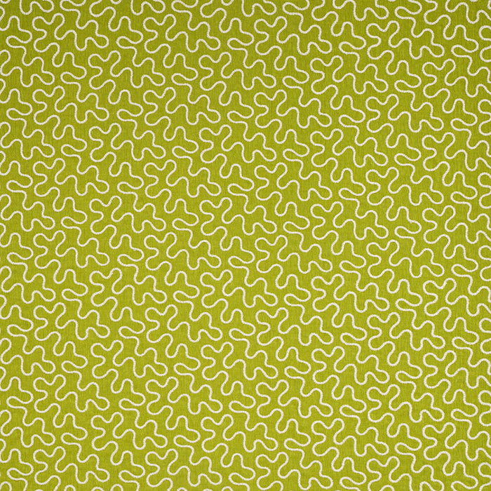 Schumacher Meander Embroidery Leaf Fabric 67604