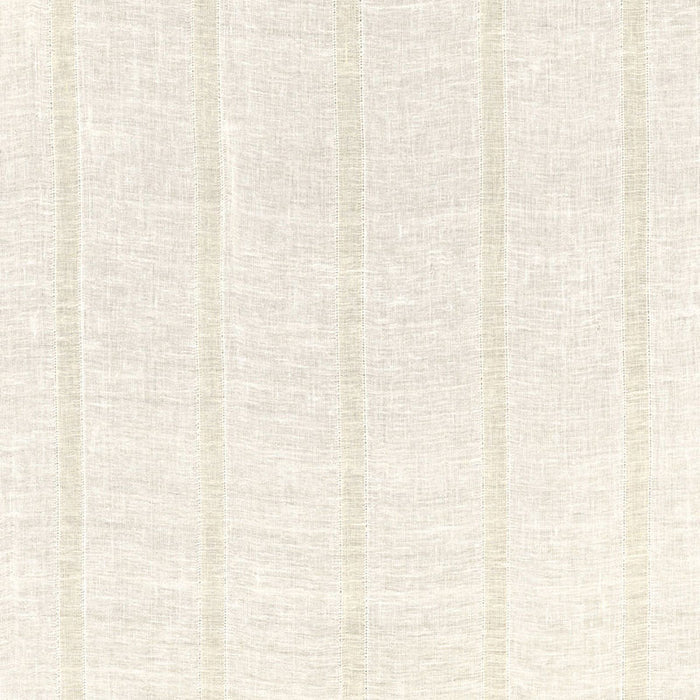 Schumacher Elba Linen Stripe Sheer Ivory / Oat Fabric 67610