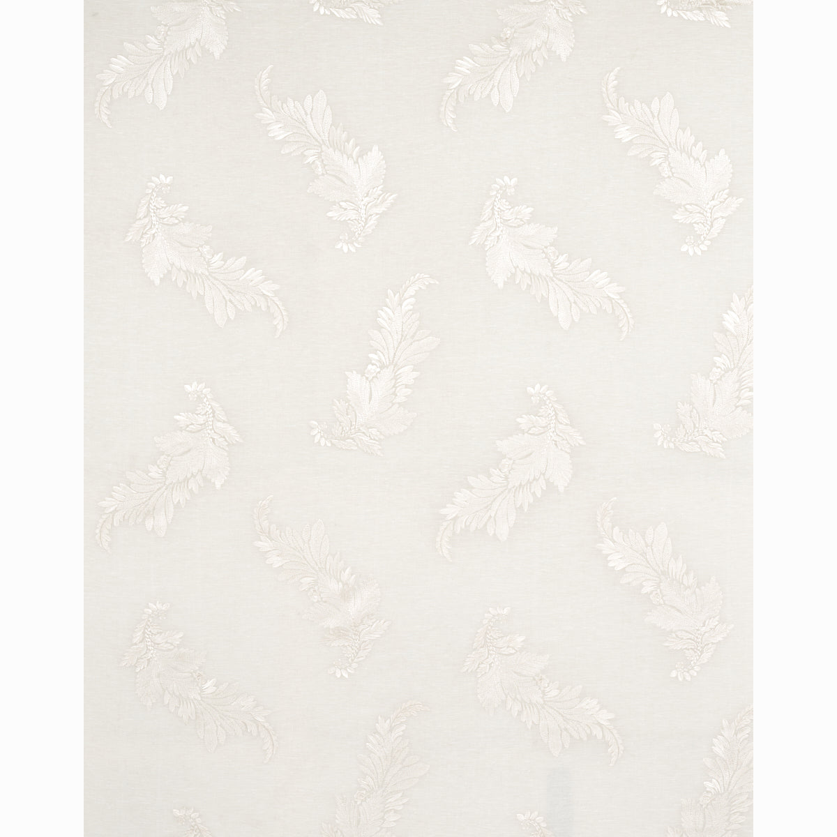 Schumacher Contessa Embroidered Sheer Ivory Fabric 67710