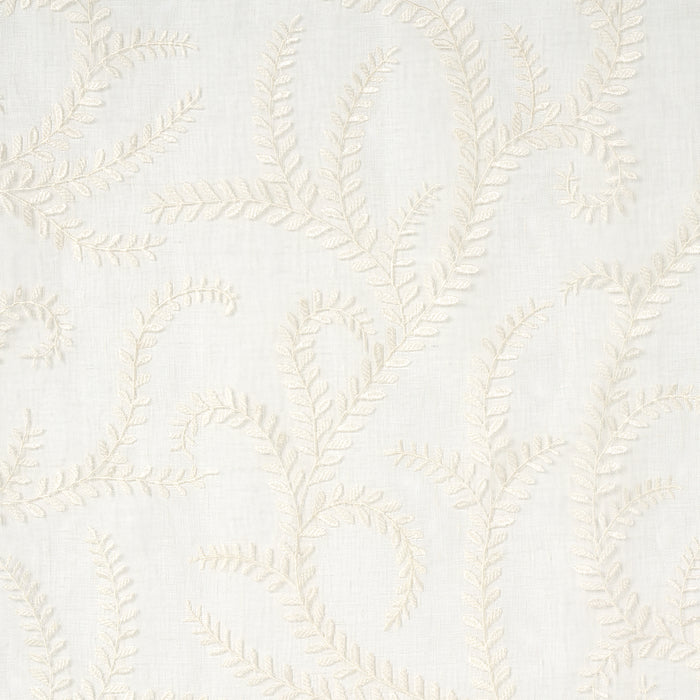 Schumacher Boboli Embroidered Sheer Ivory Fabric 67760