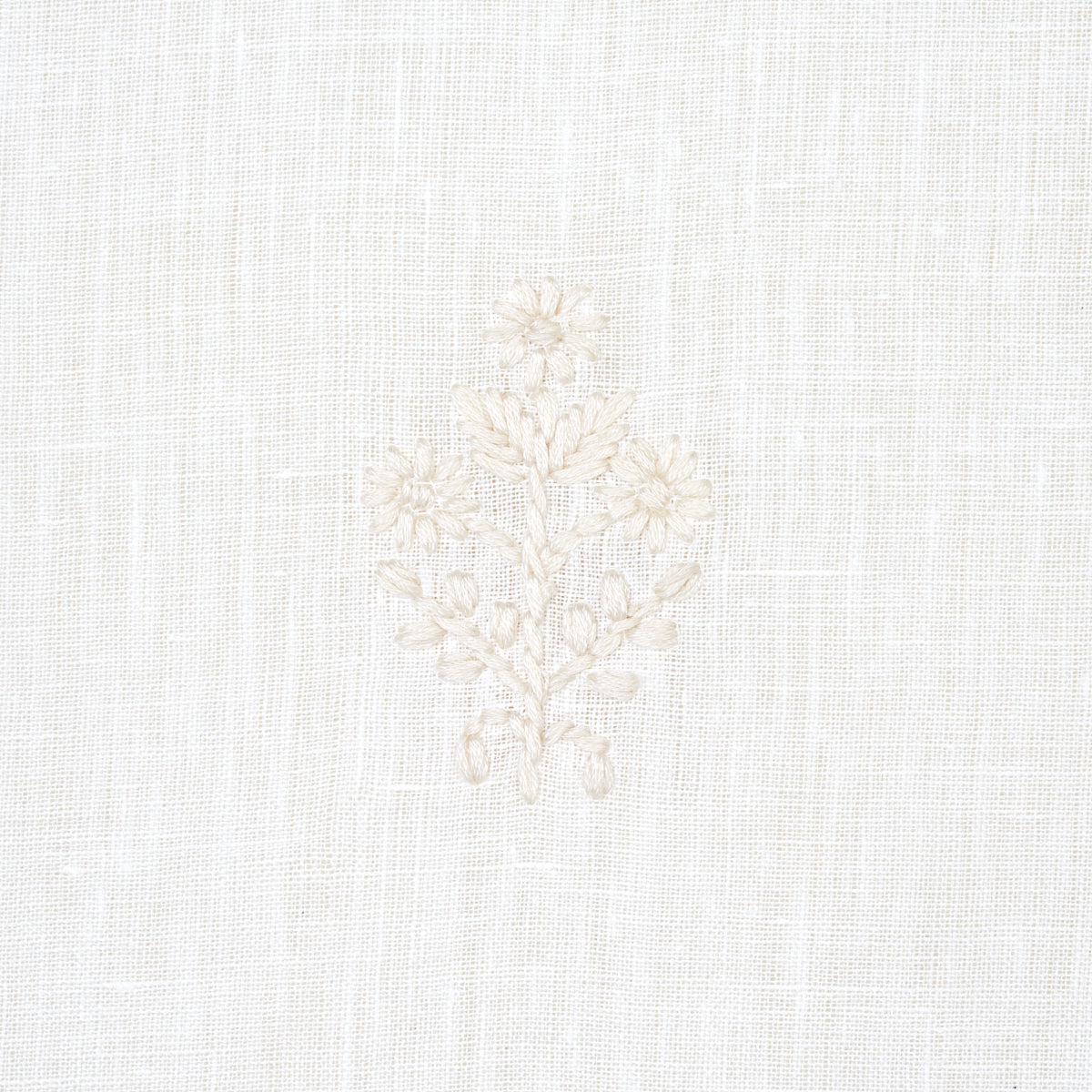 Schumacher Maria Embroidery Ivory Fabric 67790