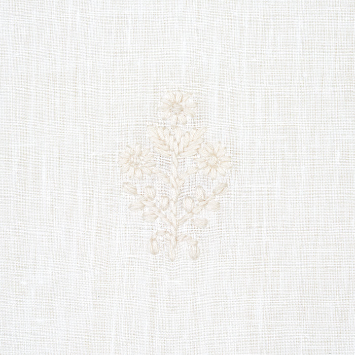 Schumacher Maria Embroidery Ivory Fabric 67790