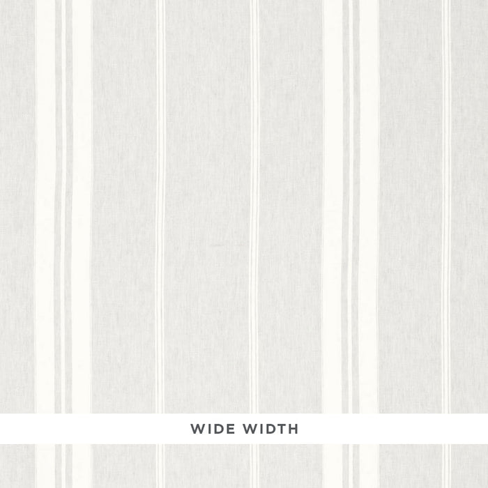 Schumacher Oasis Linen Stripe Fog Fabric 67861