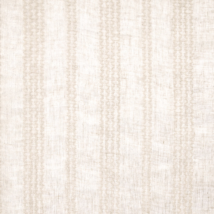 Schumacher Piero Stripe Embroidered Sheer Linen Fabric 67881