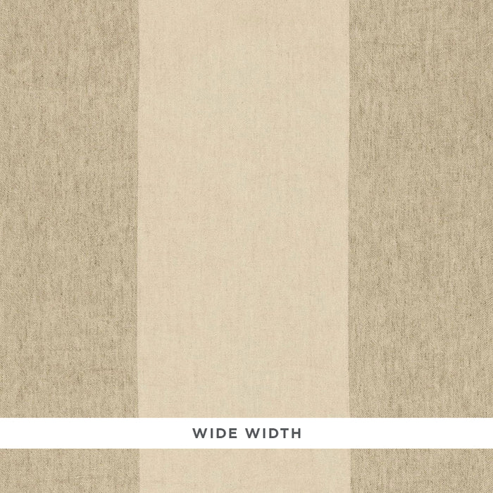 Schumacher Vista Linen Stripe Casement Flax Fabric Sample 67940