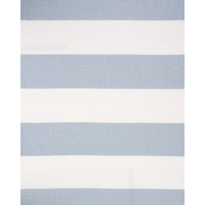 Schumacher Vista Linen Stripe Casement Sky And White Fabric Sample 67943