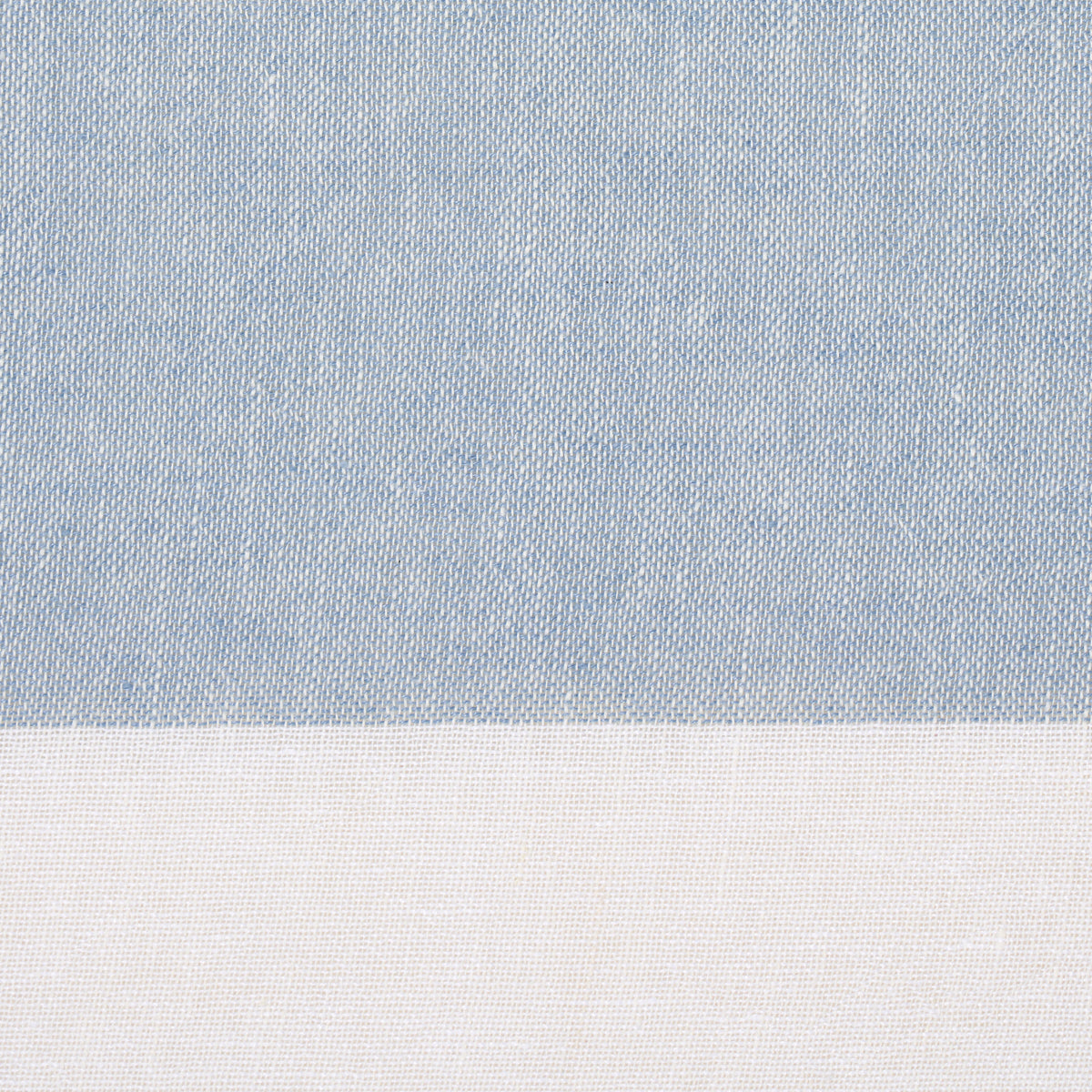 Schumacher Vista Linen Stripe Casement Sky And White Fabric 67943