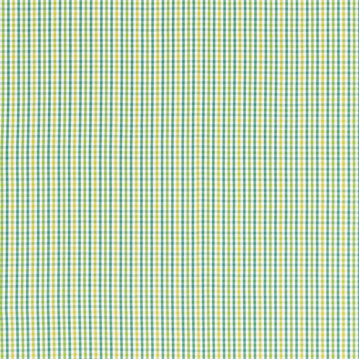 Schumacher Bahama Check Lagoon Fabric Sample 68050