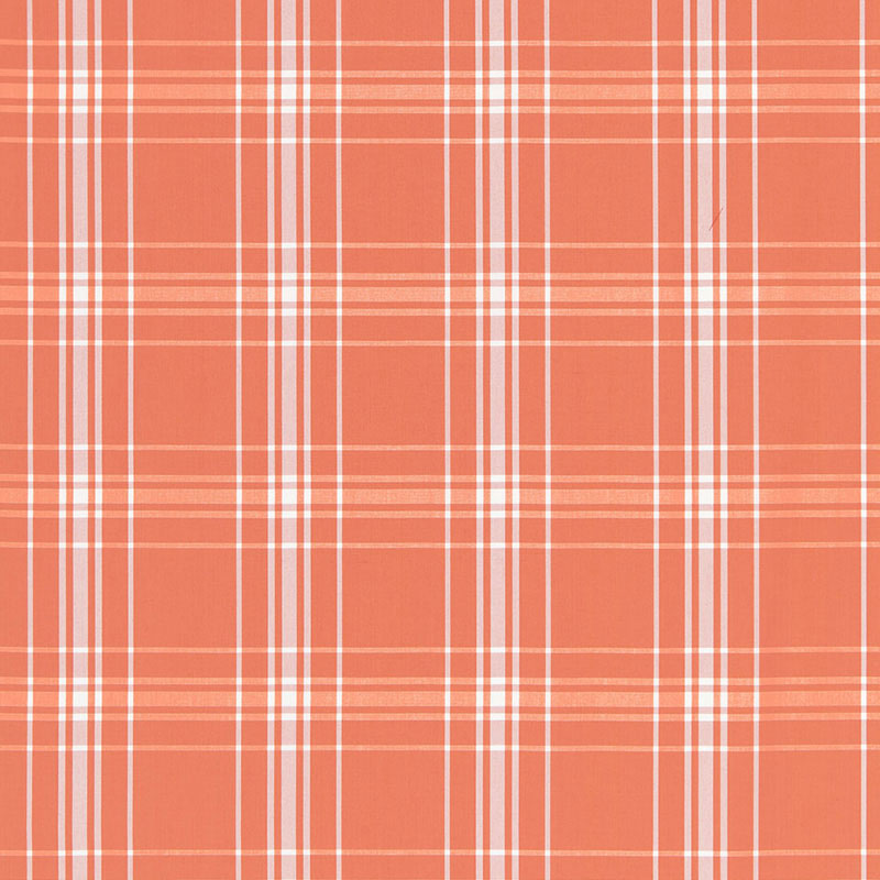 Schumacher Belize Plaid Orange Fabric 68093