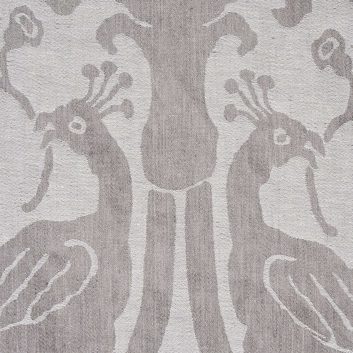 Schumacher Anna Damask Grey Fabric Sample 68436