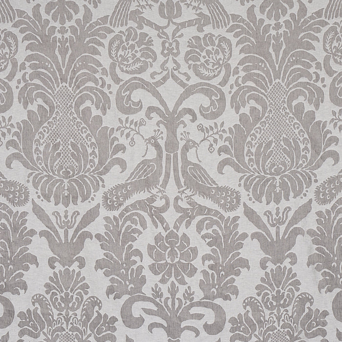 Schumacher Anna Damask Grey Fabric 68436