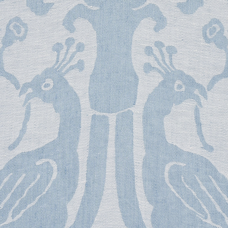 Schumacher Anna Damask Soft Blue Fabric 68437