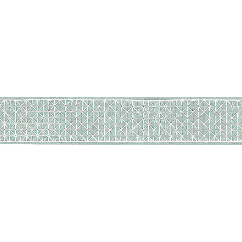 Schumacher Directoire Tape Teal Trim 68641