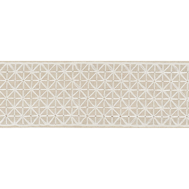 Schumacher Directoire Tape Ivory On Natural Trim 68645