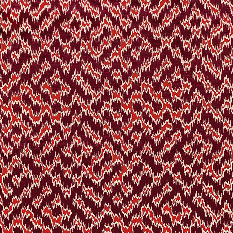 Schumacher Serenissimo Velvet Rouge Fabric 68672