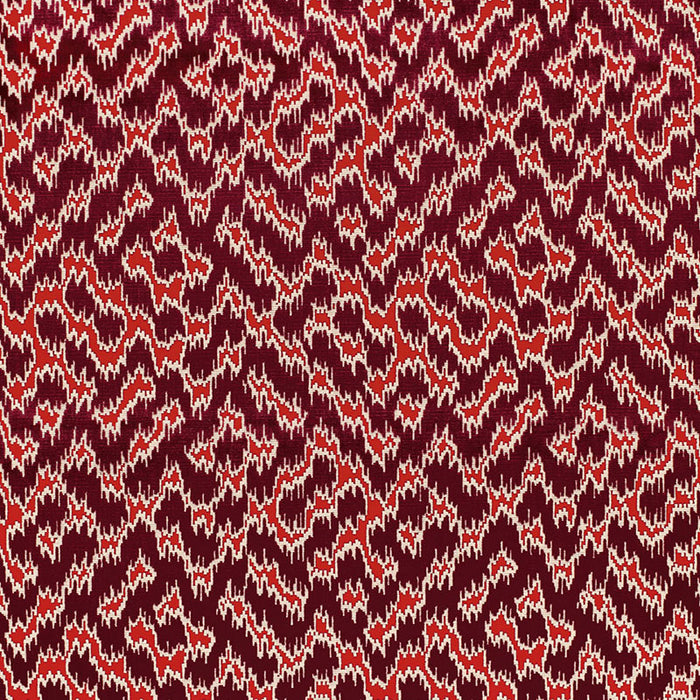 Schumacher Serenissimo Velvet Rouge Fabric Sample 68672