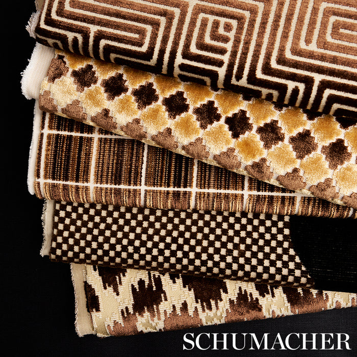 Schumacher Serenissimo Velvet Toffee Fabric Sample 68673