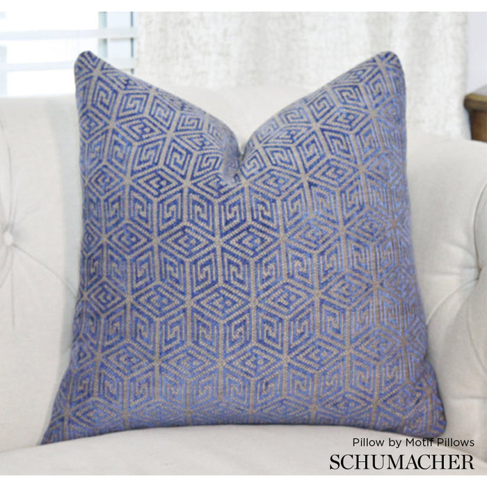 Schumacher Cosmati Chenille Ultramarine Fabric 68741