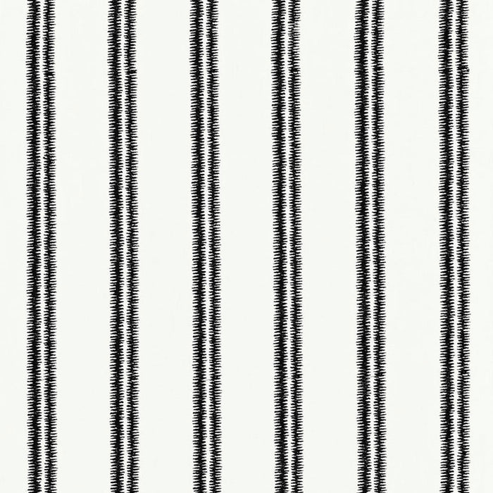 Schumacher Paloma Embroidery Ebony Fabric 68793