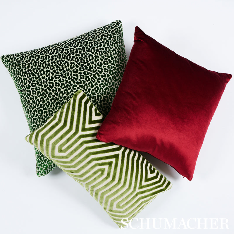 Schumacher Madeleine Velvet Emerald Fabric 68825