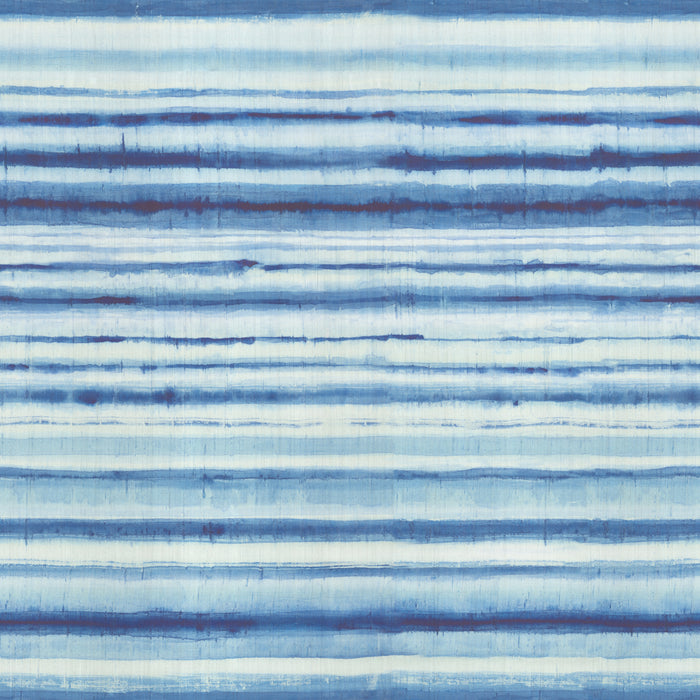 Schumacher Habotai Stripe Indigo Wallpaper Sample 6886