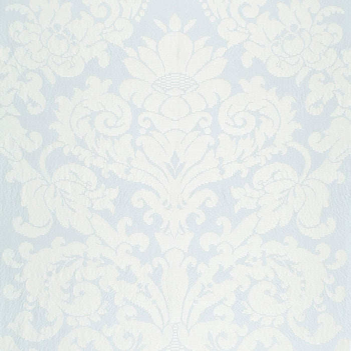 Schumacher Chateau Silk Damask Ciel Fabric 68880