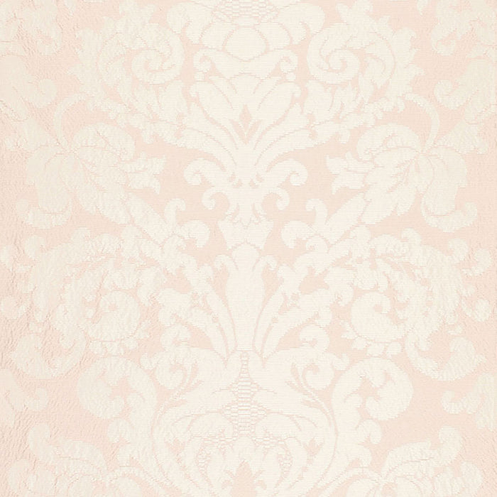 Schumacher Chateau Silk Damask Blush Fabric Sample 68881