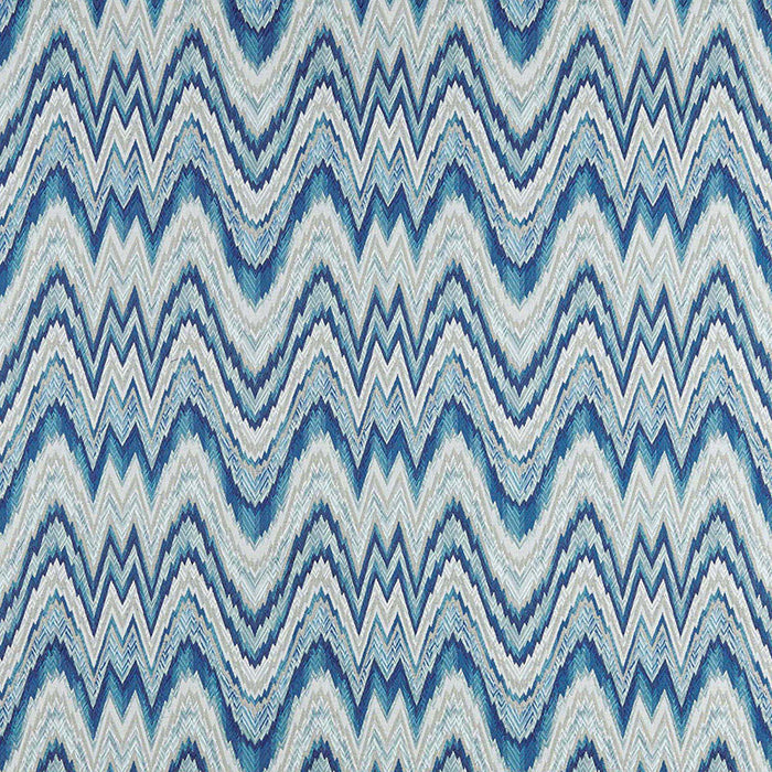 Schumacher Valkyrie Flame Stitch Delft Fabric Sample 68940